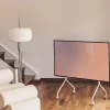 Support pour tv en métal blanc pearl 107x78x54 cm Moon Rollin' - Pedestal