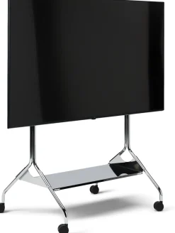 Support pour tv en métal chromé 121x78x60 cm Moon Rollin' - Pedestal