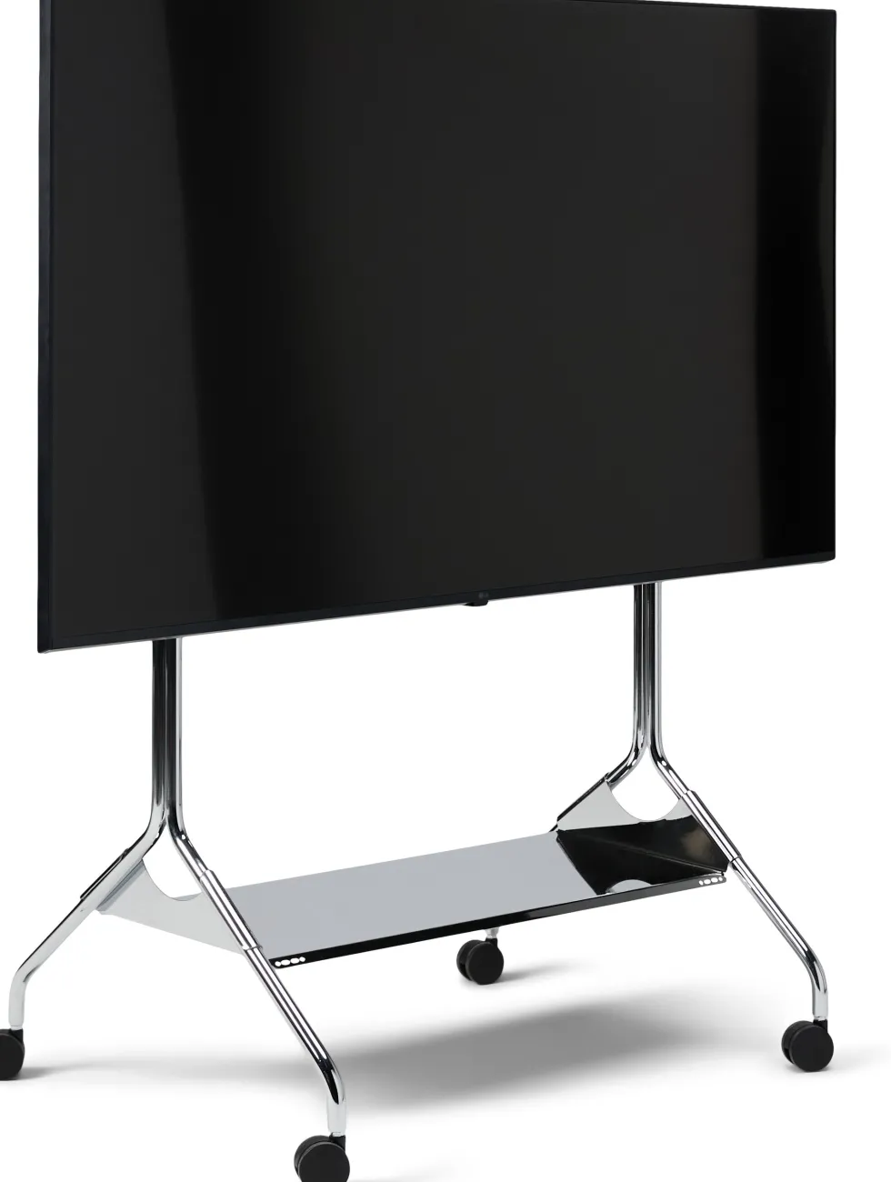 Support pour tv en métal chromé 121x78x60 cm Moon Rollin' - Pedestal