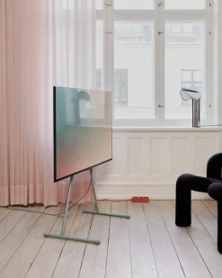 Support pour tv en métal gris 45x102cm Viva - Pedestal