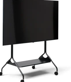Support pour tv en métal noir 121x78x60 cm Moon Rollin' - Pedestal