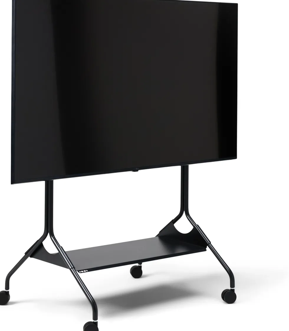Support pour tv en métal noir 121x78x60 cm Moon Rollin' - Pedestal