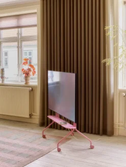 Support pour tv en métal rose 107x78x54 cm Moon Rollin' - Pedestal