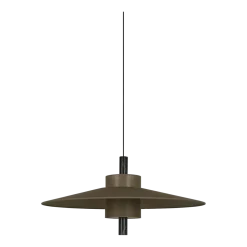 Suspension abat-jour en tissu tonka 95cm Thésée - Forestier