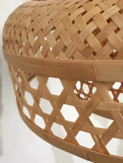 Suspension avec abat-jour en bambou naturel 60x18 cm Ubud - Good & Mojo
