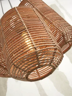 Suspension avec 3 abat-jours en rotin naturel 18x25 cm Tanami - Good & Mojo