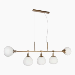 Suspension avec 5 sphères en métal dorée Erich - Maytoni