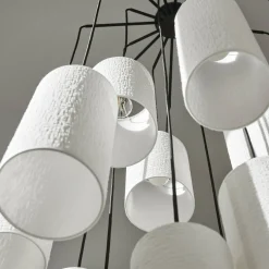 Suspension en grappe 16 lumières en métal et en tissu Cosiness - Market set