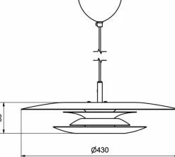 Suspension en métal blanc Eclipse D430 - Belid