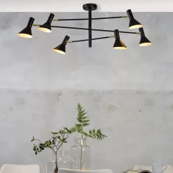 Suspension noire ajustable 6 lampes Izmir - It's about Romi