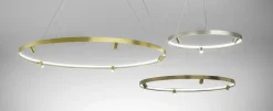Suspension ronde 100 cm en métal bronze Arena - Panzeri