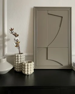 Tableau en bois beige cocoa 80 cm Randonne - Likya