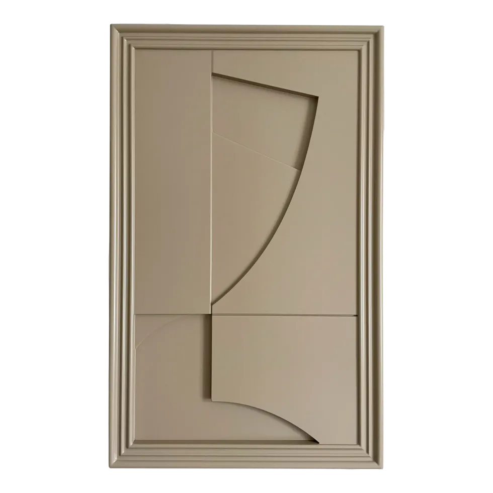 Tableau en bois beige gris 80 cm Randonne - Likya