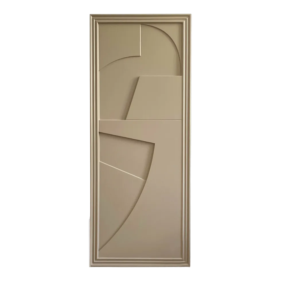Tableau en bois beige gris 60 x 150 cm Verto - Likya
