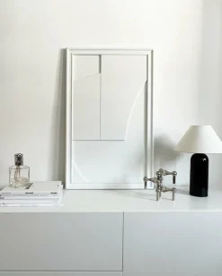 Tableau en bois blanc 80 cm Verge - Likya