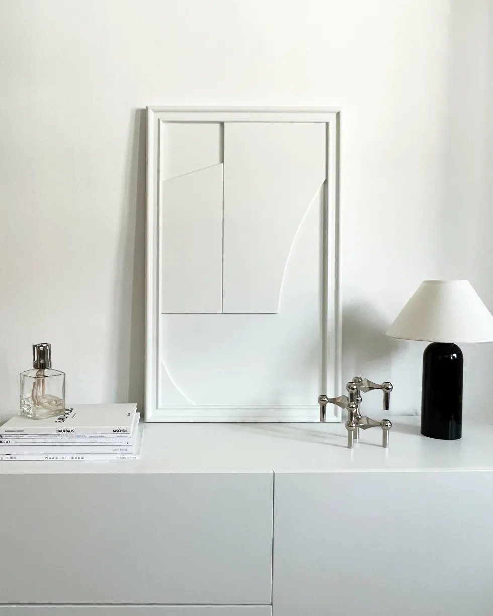 Tableau en bois blanc 80 cm Verge - Likya