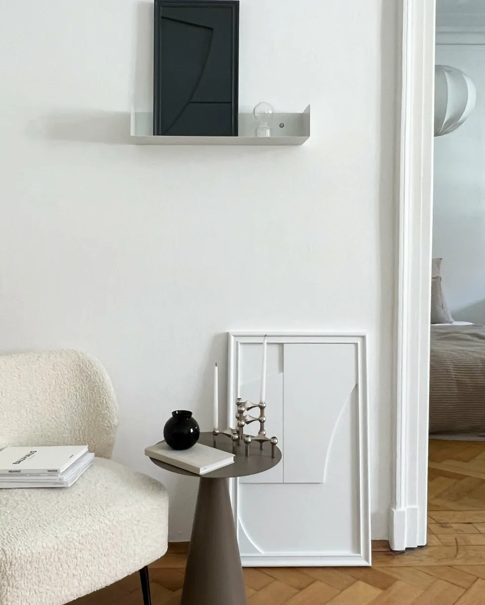 Tableau en bois blanc 80 cm Verge - Likya