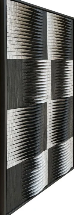 Tableau mural en jacinthe et placage chêne 60x4x120cm Melin - Versmissen