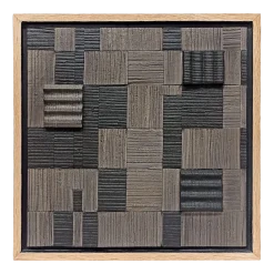 Tableau mural en jacinthe et placage de sungkai 60x4x120cm Lena - Versmissen