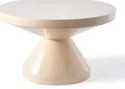 Table basse beige laqué 60 cm Zig Zag - Pols Potten