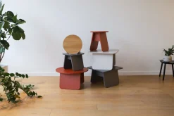 Table basse carrée en bois de chêne blanc 60x60x38cm Momoko - EMKO