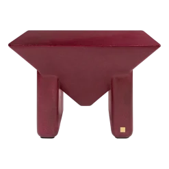 Table basse carrée en béton armé de fibres de verre bordeaux brillant 60x40cm Prism - Versmissen