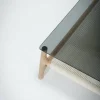 Table basse carrée en chêne blanchi huilé et verre trempé gris 90 x 90 cm Fawn - Gazzda