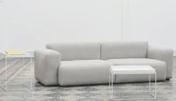 Table basse carrée en métal blanc 40 x 40 x 44 cm Tray - HAY