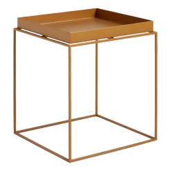 Table basse carrée en métal caramel 40 x 40 x 44 cm Tray - HAY