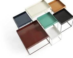 Table basse carrée en métal caramel 40 x 40 x 44 cm Tray - HAY