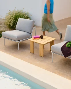 Table basse carrée en teck 55cm Assemble - Muuto