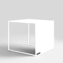 Table basse carré en métal blanc 2 Wall - Custom Form