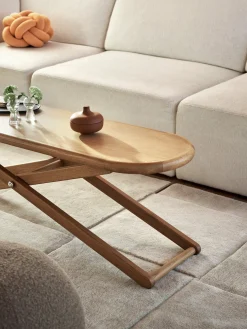 Table basse, console, table à repasser en chêne massif 130x38cm Cinderella - Design House Stockholm