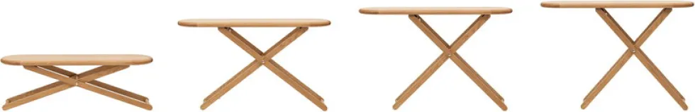Table basse, console, table à repasser en chêne massif 130x38cm Cinderella - Design House Stockholm