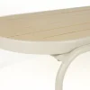Table basse de jardin en aluminium beige et bois 110x62,5x32cm Vista - Zuiver