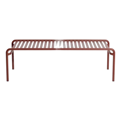 Table basse de jardin en aluminium rouge brun 127x51cm Week end - Petite friture