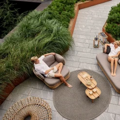 Table basse de jardin naturel en cannage Nest - Cane-Line