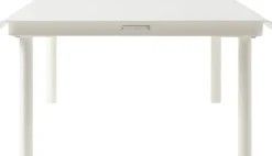 Table basse de jardin rectangulaire en acier inoxydable blanc pur 110x70cm Patio - Tolix
