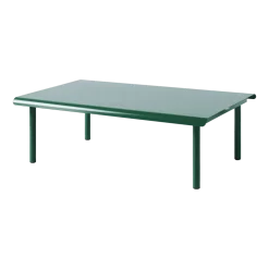 Table basse de jardin rectangulaire en acier inoxydable vert mousse 110x70cm Patio - Tolix