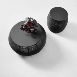 Table basse d'extérieur D77 cm noir Ivo - Vincent Sheppard