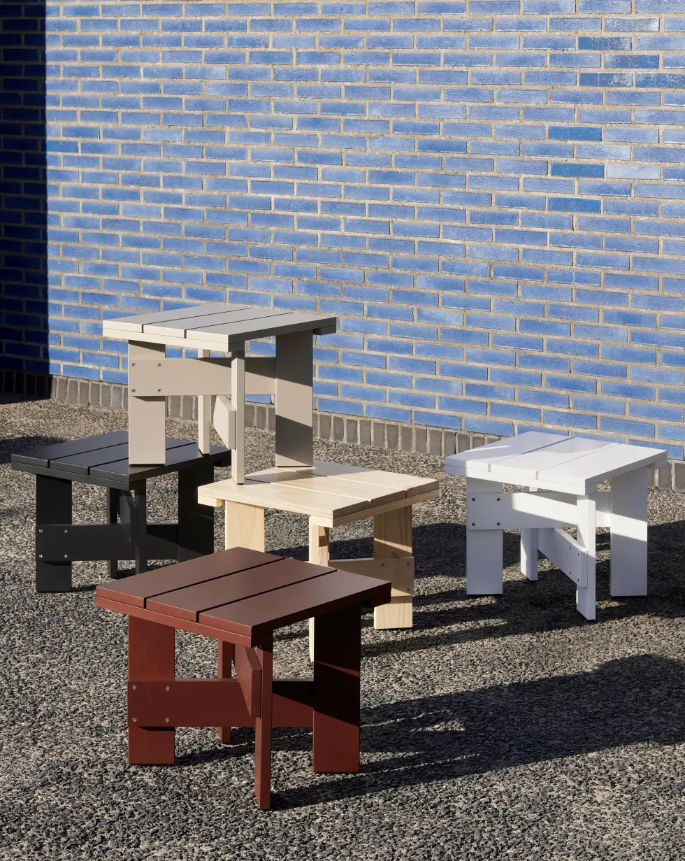 Table basse d'extérieur en pin blanche Crate - Hay