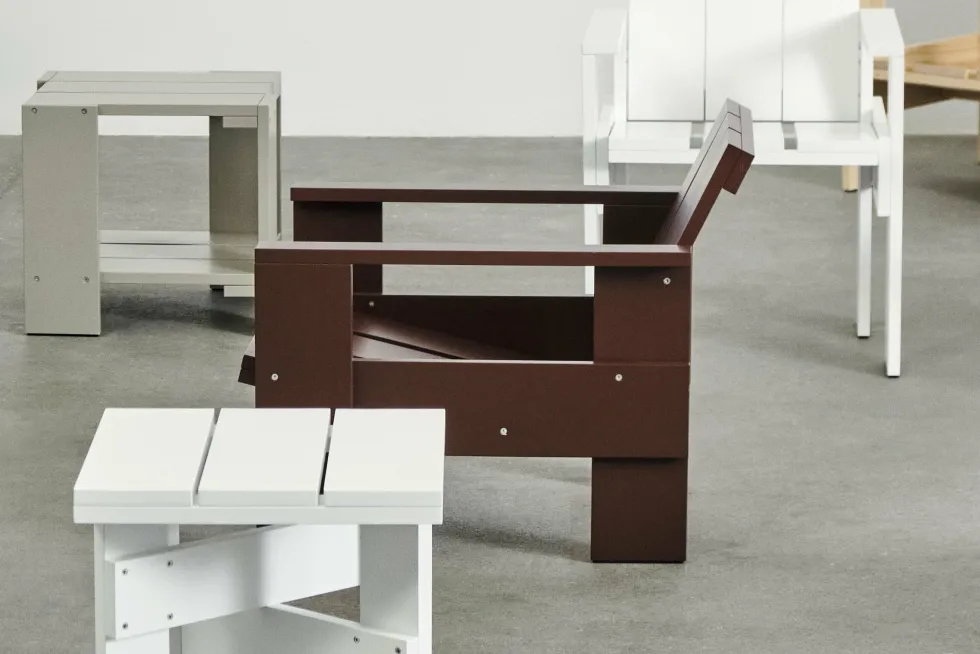Table basse d'extérieur en pin blanche Crate - Hay