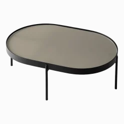 Table basse en acier beige 75 cm NoNo - Audo