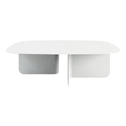 Table basse en acier blanc 115x77cm Livia - Metallbude