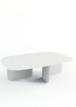 Table basse en acier blanc 115x77cm Livia - Metallbude