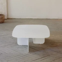 Table basse en acier blanc 115x77cm Livia - Metallbude