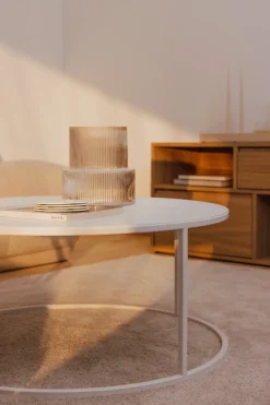 Table basse en acier blanc 60x45cm Vesina X - Metallbude