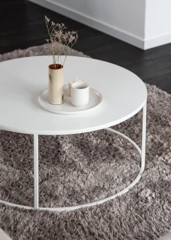 Table basse en acier blanc 60x45cm Vesina X - Metallbude