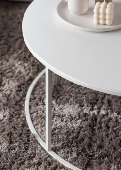 Table basse en acier blanc 60x45cm Vesina X - Metallbude