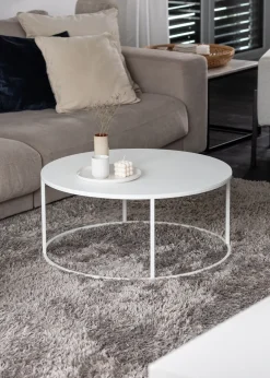 Table basse en acier blanc 60x45cm Vesina X - Metallbude